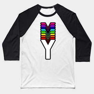Rainbow Letter, Y Baseball T-Shirt